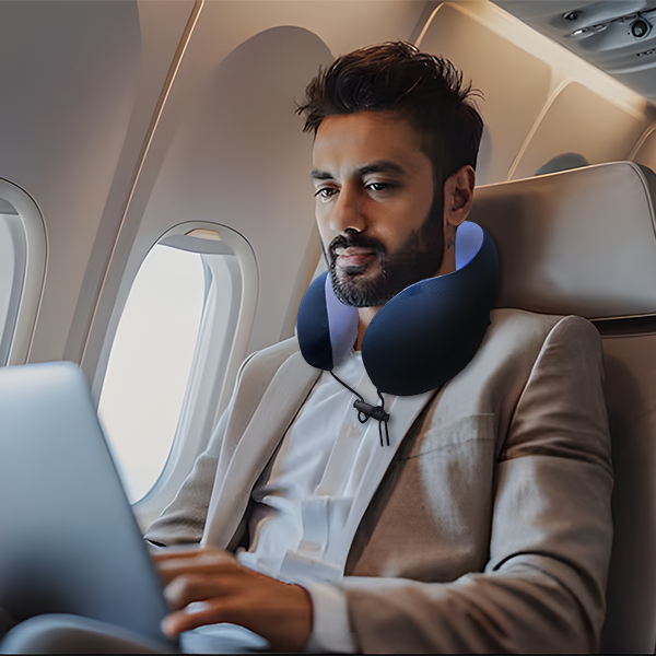 MEMORY Foam Travel Pillow with Flight Pouch