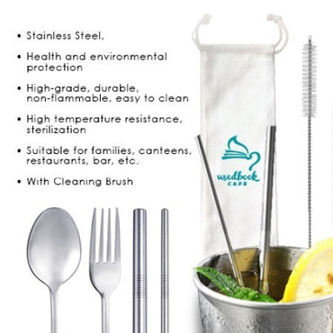 5-in-1 304 Stainless Steel Straw and Cutlery Set 02