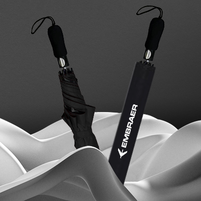 27" Auto-Open Premium Black Coated Umbrella