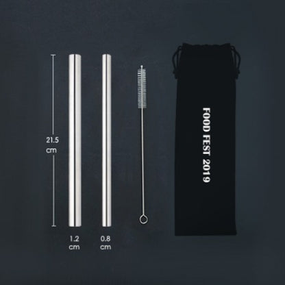 3-in-1 Stainless Steel Drinking Straw Canvas Set 02