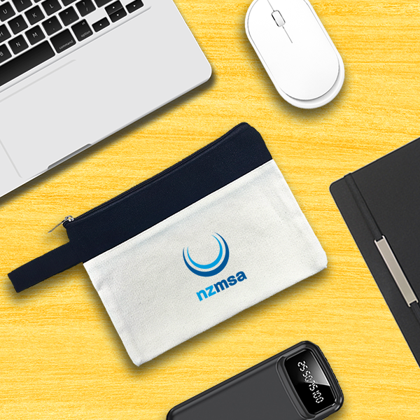 JIWA Canvas Zippered Pouch Travel Organizer - 12oz