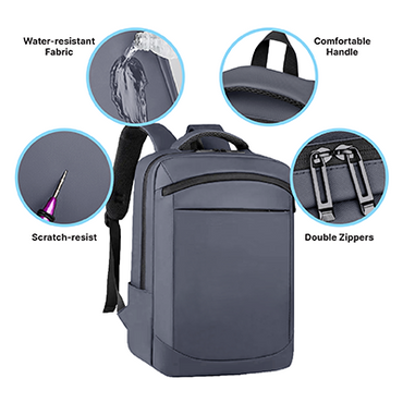 15.6" DOLLY Laptop Backpack with External USB Port
