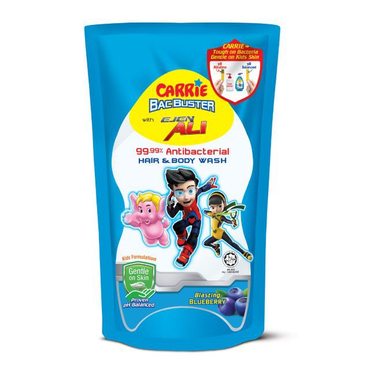 Pek Isi Semula Pencuci Rambut &amp; Badan Antibakteria Carrie Bacbuster 600g