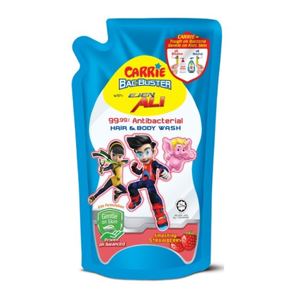 Pek Isi Semula Pencuci Rambut &amp; Badan Antibakteria Carrie Bacbuster 600g
