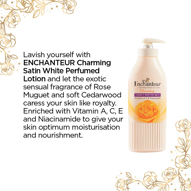 Losyen Badan Minyak Wangi Enchanteur Satin White