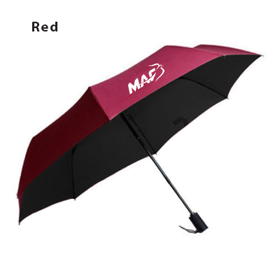 21″ Auto-Open Close 3 Fold Black Coated Umbrella