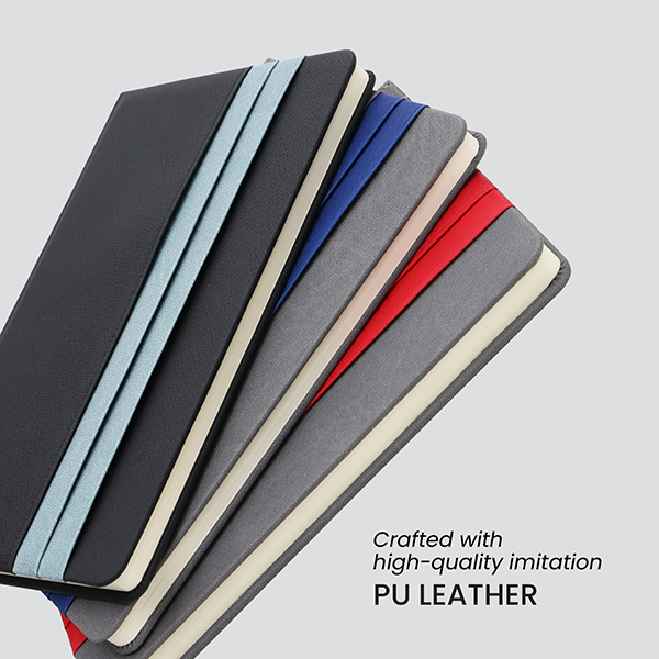 DOUBLE PU Hard Case A5 Notebook with Compartment