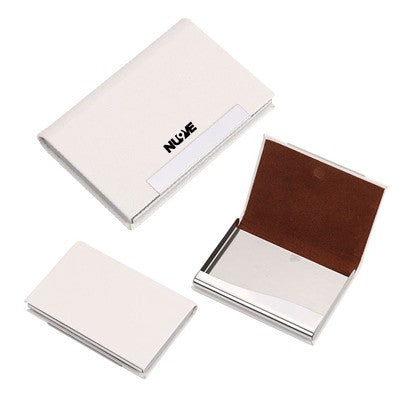 Magnetic Faux Leather Name Card Holder