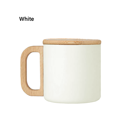 ASHLEY Wooden Handle Stainless Steel Mug – 400ml