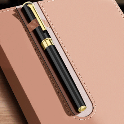 Duo Tone PU A5 Notebook with Pen Loop