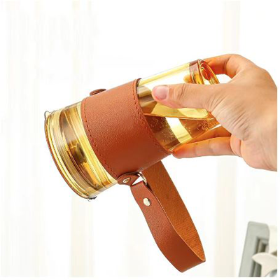 MONTE 3 Premium Color Glass Mug with PU Sleeve - 450ml