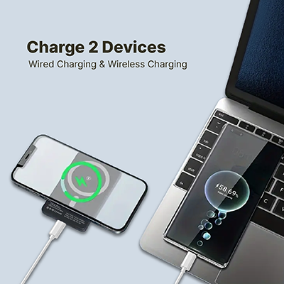 SLIM Magnetic 15W Wireless Power Bank - 5000mAh