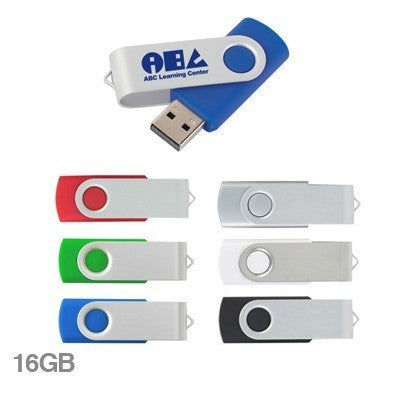 Metal Swivel Color Coated USB Flash Drive - 16GB