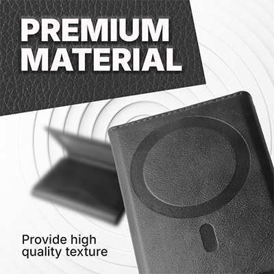 TRIFOLD PU Magnetic Wallet with RFID Block