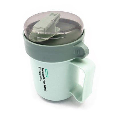 Casual PP Soup Cup With Foldable Spoon - 500ml