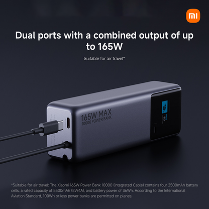 Xiaomi 165W Power Bank 10000 Integrated Cable
