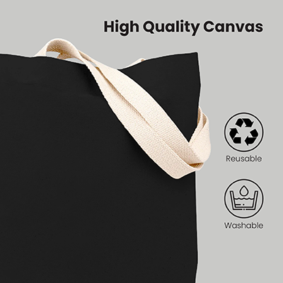 Colour Strip Black Canvas Bag V2 – 10oz (400x350x100)