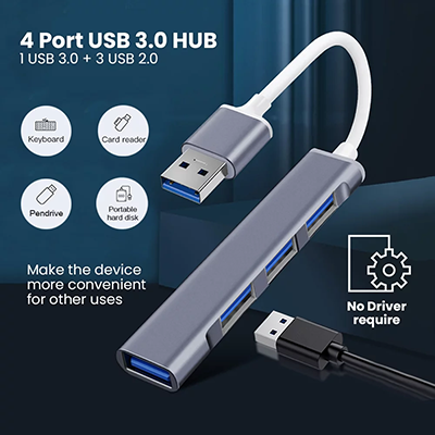 BOLT 4-in-1 USB 3.0 Hub