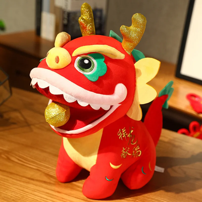 Dragon Shaped Soft Toy with Pulley