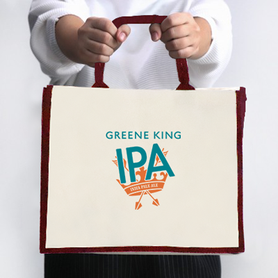 Colour Strip Laminated Canvas Bag - 10oz (400x330x160)