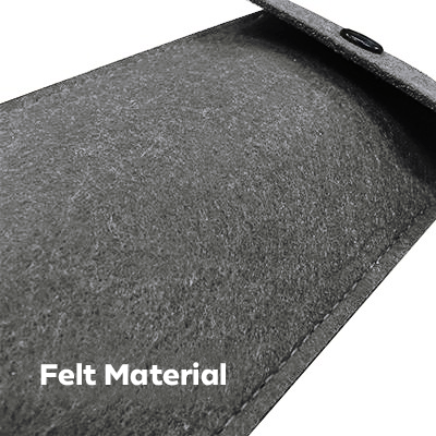 Snap Closure Felt Pouch