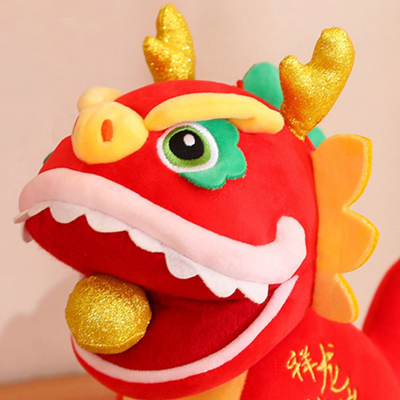 Dragon Shaped Soft Toy with Pulley