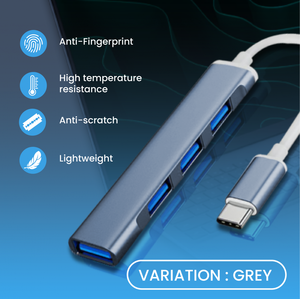 SWIFT 4-in-1 USB 3.0 Hub Type C