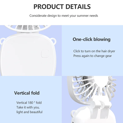 POCKET Mini Foldable Fan with Lanyard - 300mAh