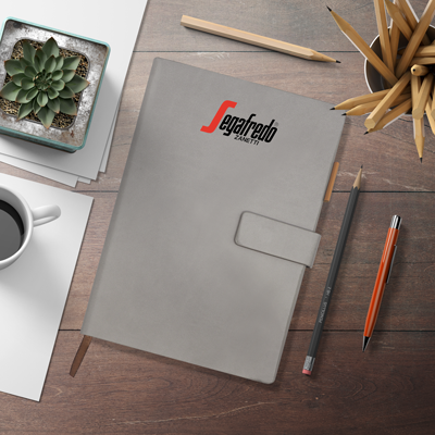 PU Magnetic Hard Case A5 Notebook with Pen Loop