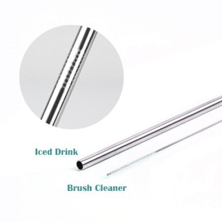 2-in-1 Stainless Steel Drinking Straw Canvas Set