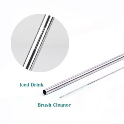 2-in-1 Stainless Steel Drinking Straw Canvas Set