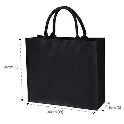Black Laminated Canvas Bag - 10oz (350x400x150)