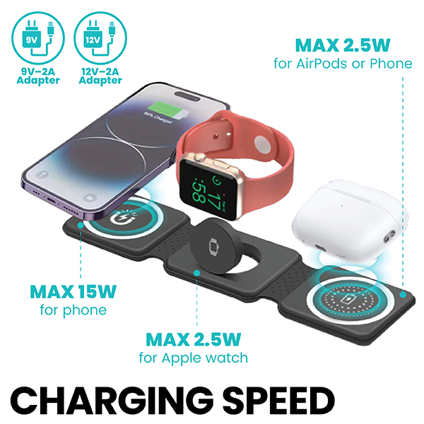 Magfold 3 in 1 Magnetic Wireless Charger