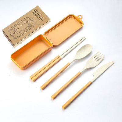 4-in-1 Colour Eco-Cutlery Set