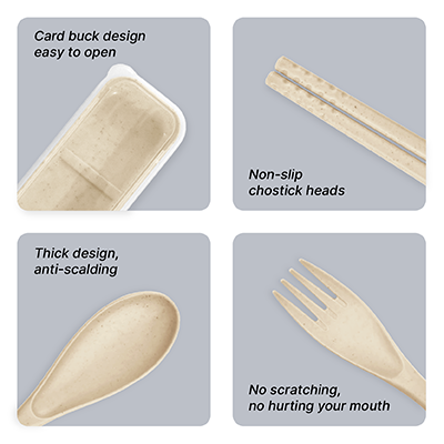 ECO Wheat 3-in-1 Cutlery Set