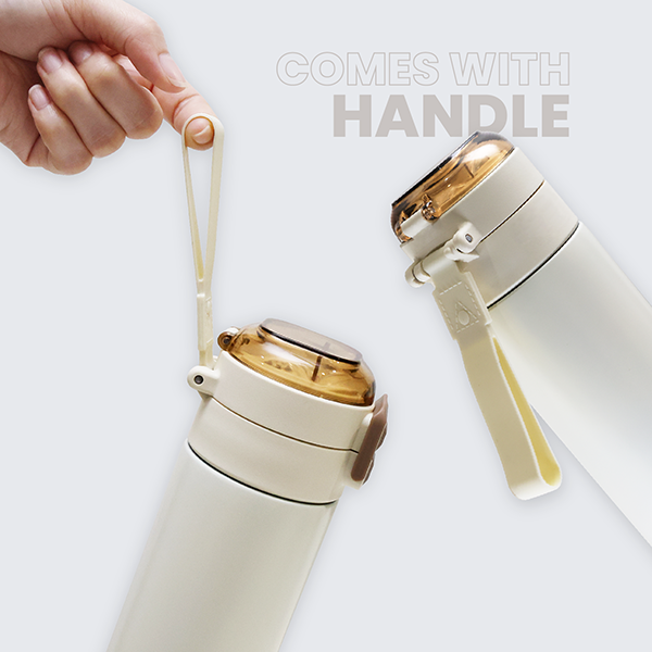 DUCK Dual Lid 316 S.Steel Bottle with Straw - 520ml