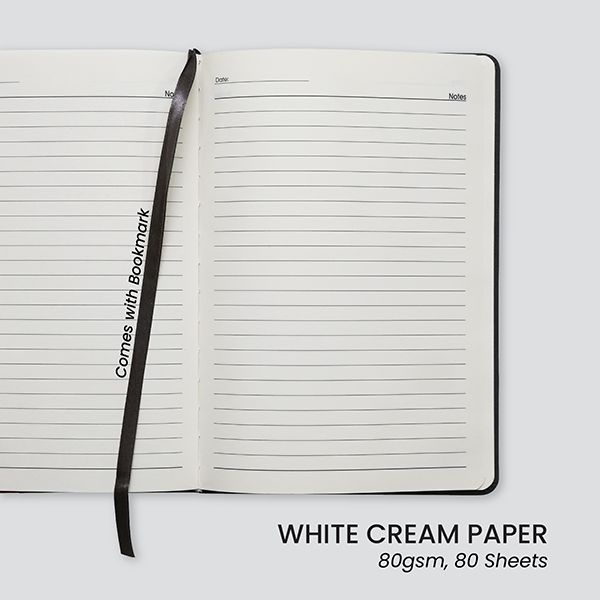 DOUBLE PU Hard Case A5 Notebook with Compartment