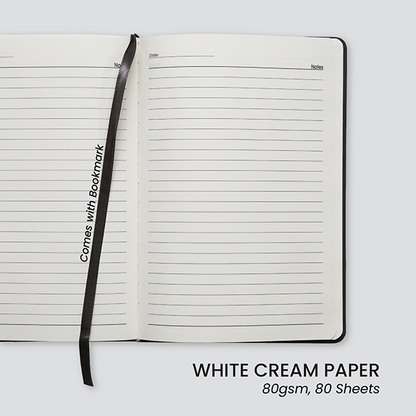 DOUBLE PU Hard Case A5 Notebook with Compartment