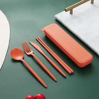 WHEAT 4-in-1 Colour Eco-Cutlery Set