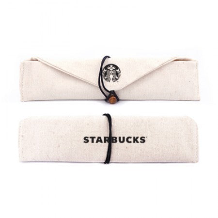 3-in-1 Rose Gold Cutlery and Straw Canvas Set