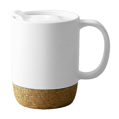 CORK 2 Tone Ceramic Mug with Cover – 400ml