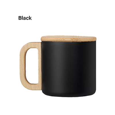 ASHLEY Wooden Handle Stainless Steel Mug – 400ml