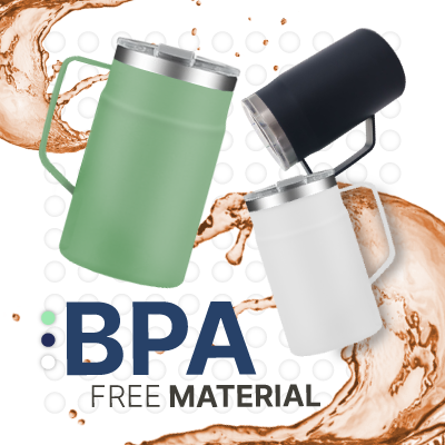 LOCK Stainless Steel Mug with Cover - 650ml