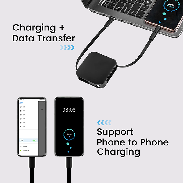 CUBE 5-in-1 Retractable USB Port