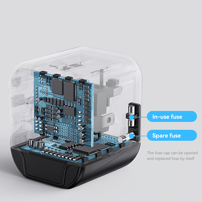 INNOV Travel Adapter 2 Type-C + 2 USB Smart Charger