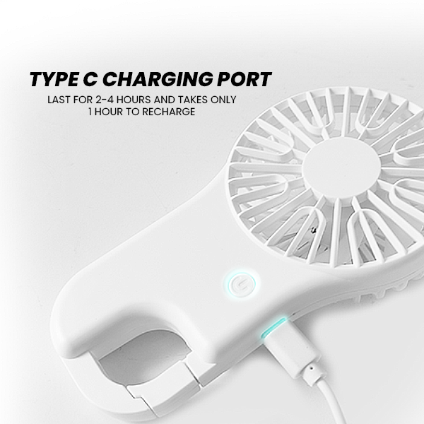 BUCKLE 3 Speed mini fan with Stand– 500mAh