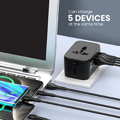 SMART Travel Adapter 2 Type-C 20W PD + 2 USB Charger