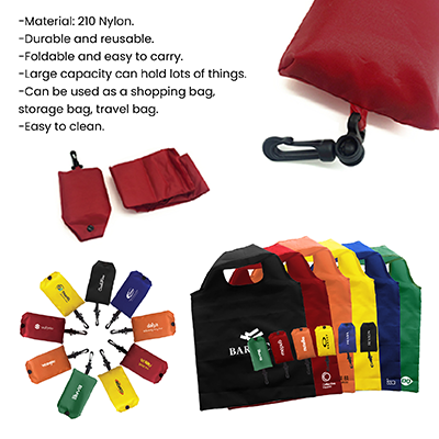 EASY Foldable Nylon Shopping Bag with Hook