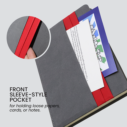 DOUBLE PU Hard Case A5 Notebook with Compartment