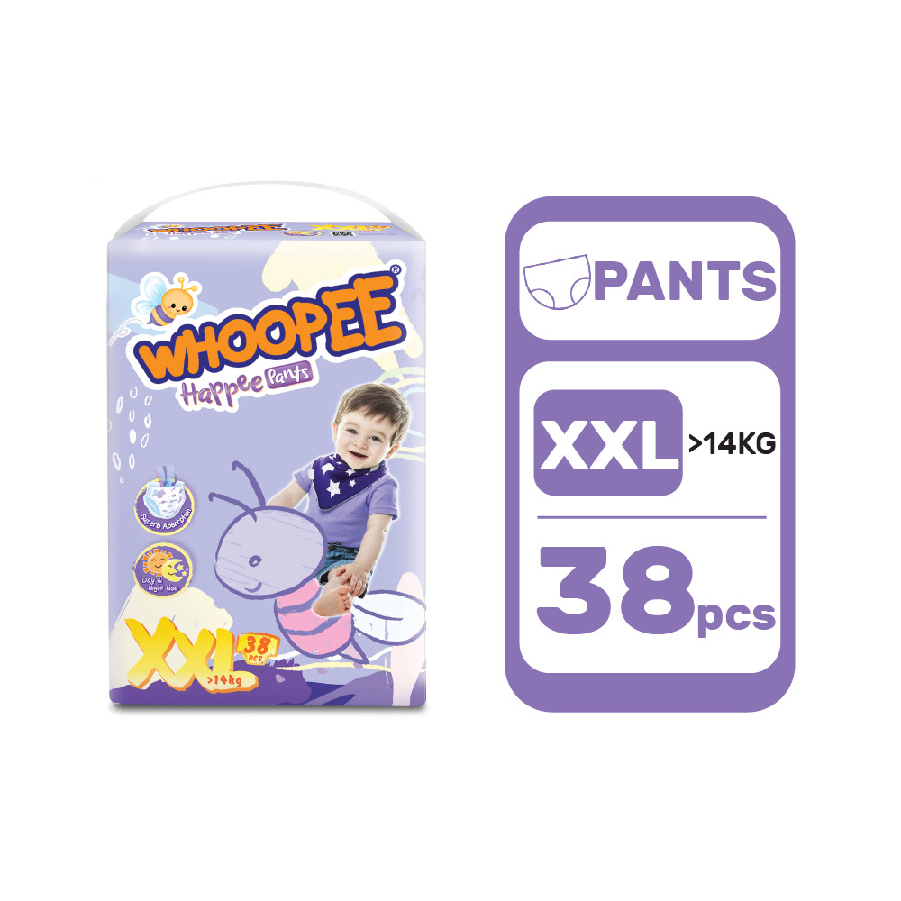Whoopee Mega Pants Diapers Baby (1 Carton)